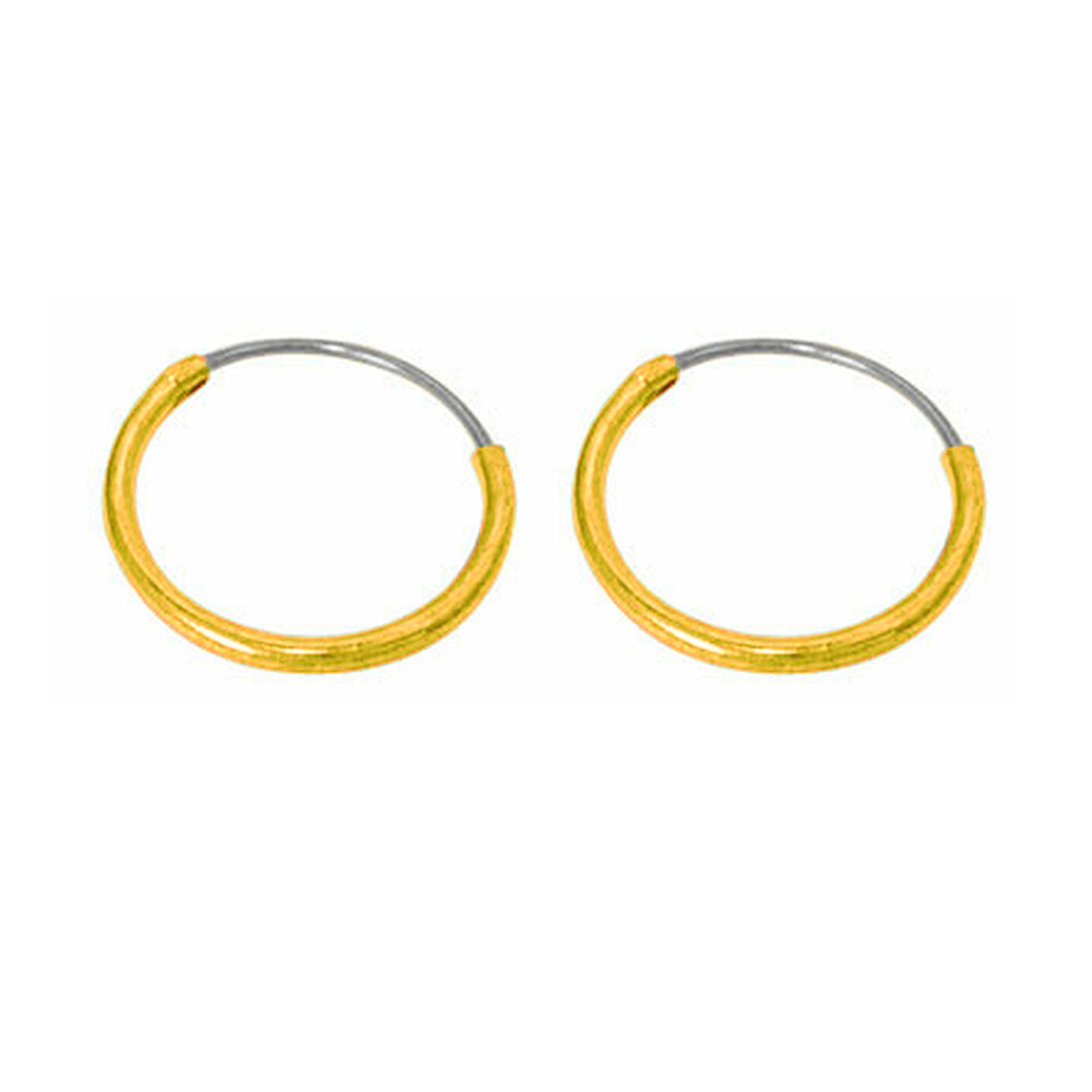 Sterling Silver Hoop Earrings 8mm, 10mm, 12mm Sold in pairs