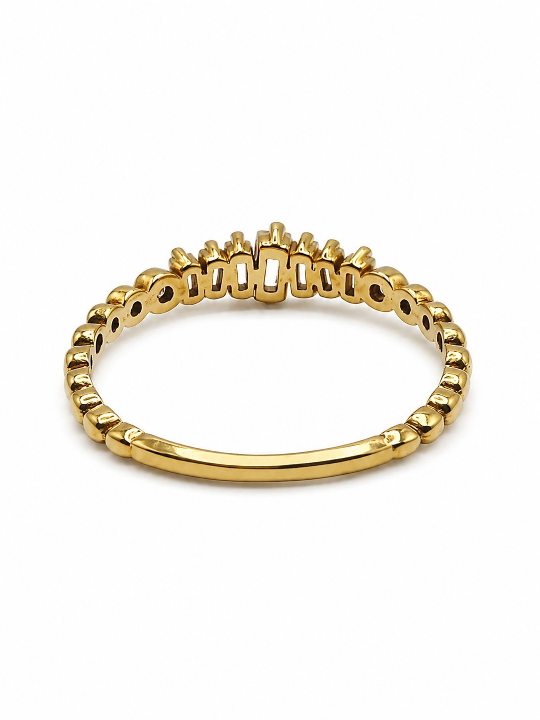 10K Solid Gold Baguette CZ Ring Size 8/ Anillo Baguette Oro Sólido 10K Talla 8