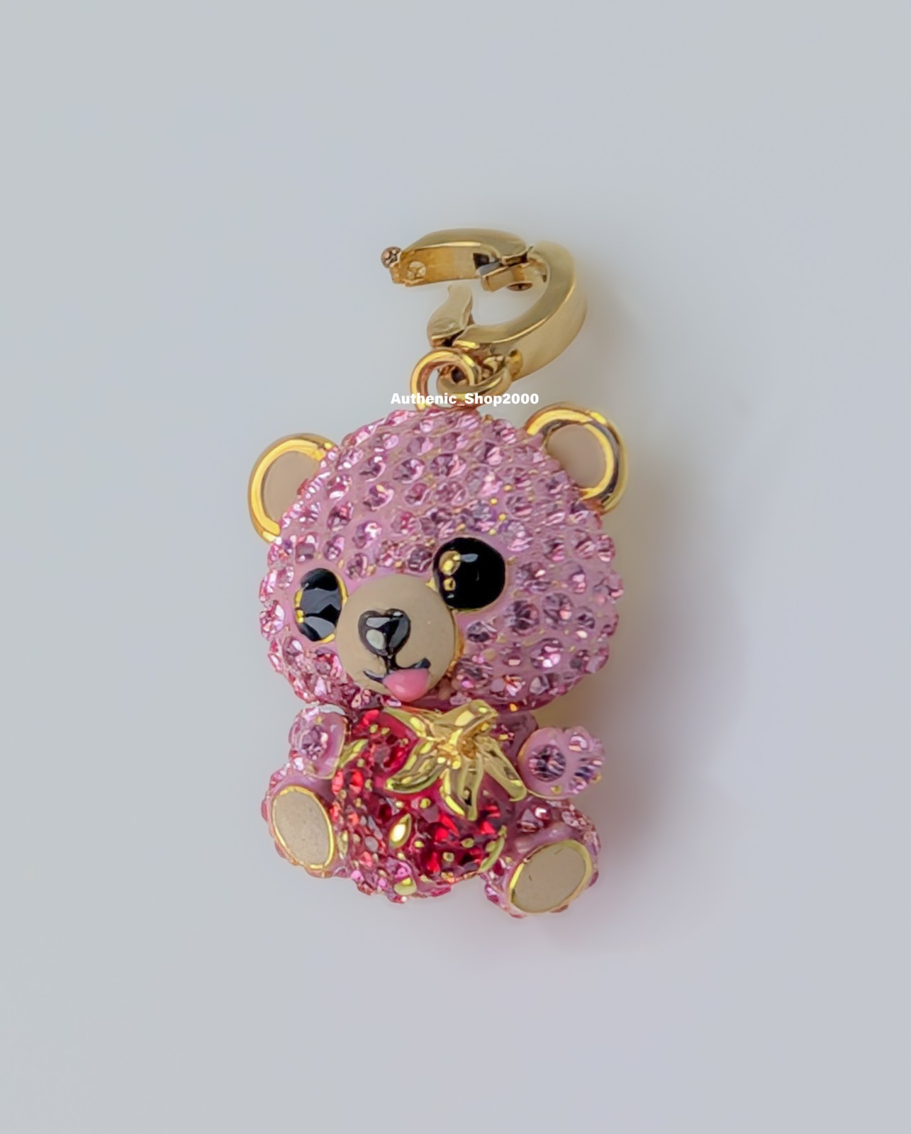 New 100% Authentic SWAROVSKI Pink Pave Teddy Bear Idyllia Charm Pendant 5738357
