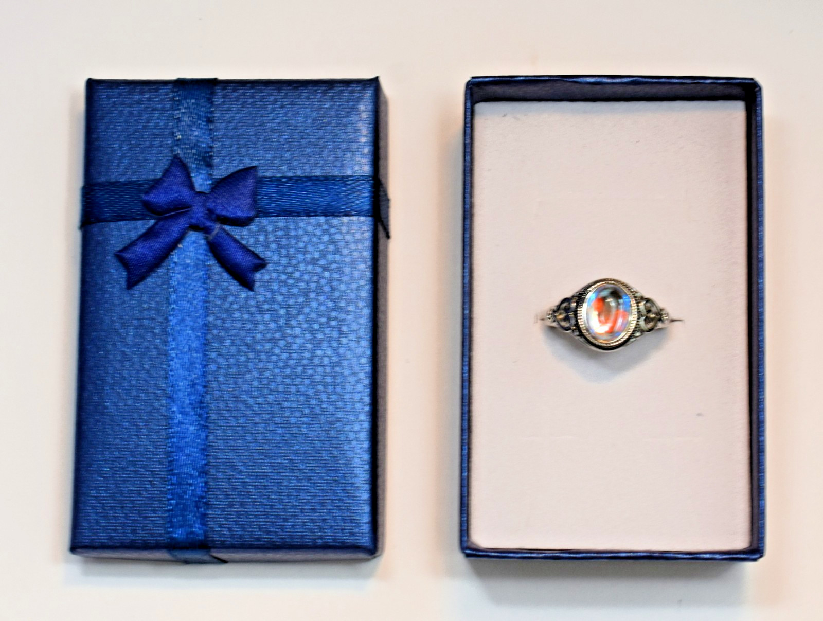 Mood Moon Ring SP 925 Sterling Silver Size 7 Gift Boxed