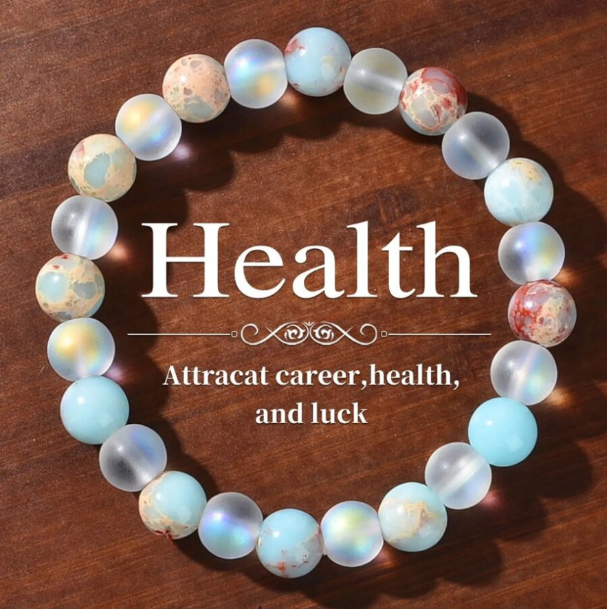 Classic Natural Stone Wealth Love Lucky Bracelets Bangle for Men and Women Gift