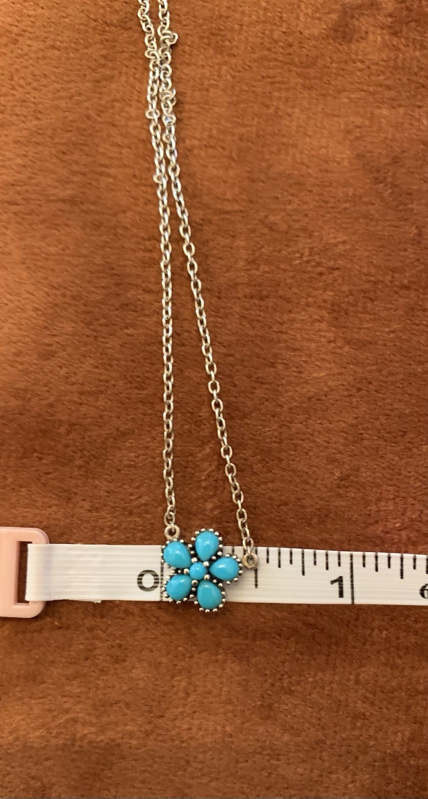 Samuel B Turquoise Sleeping Beauty Flower Necklace Bracelet Set 925 Excellent