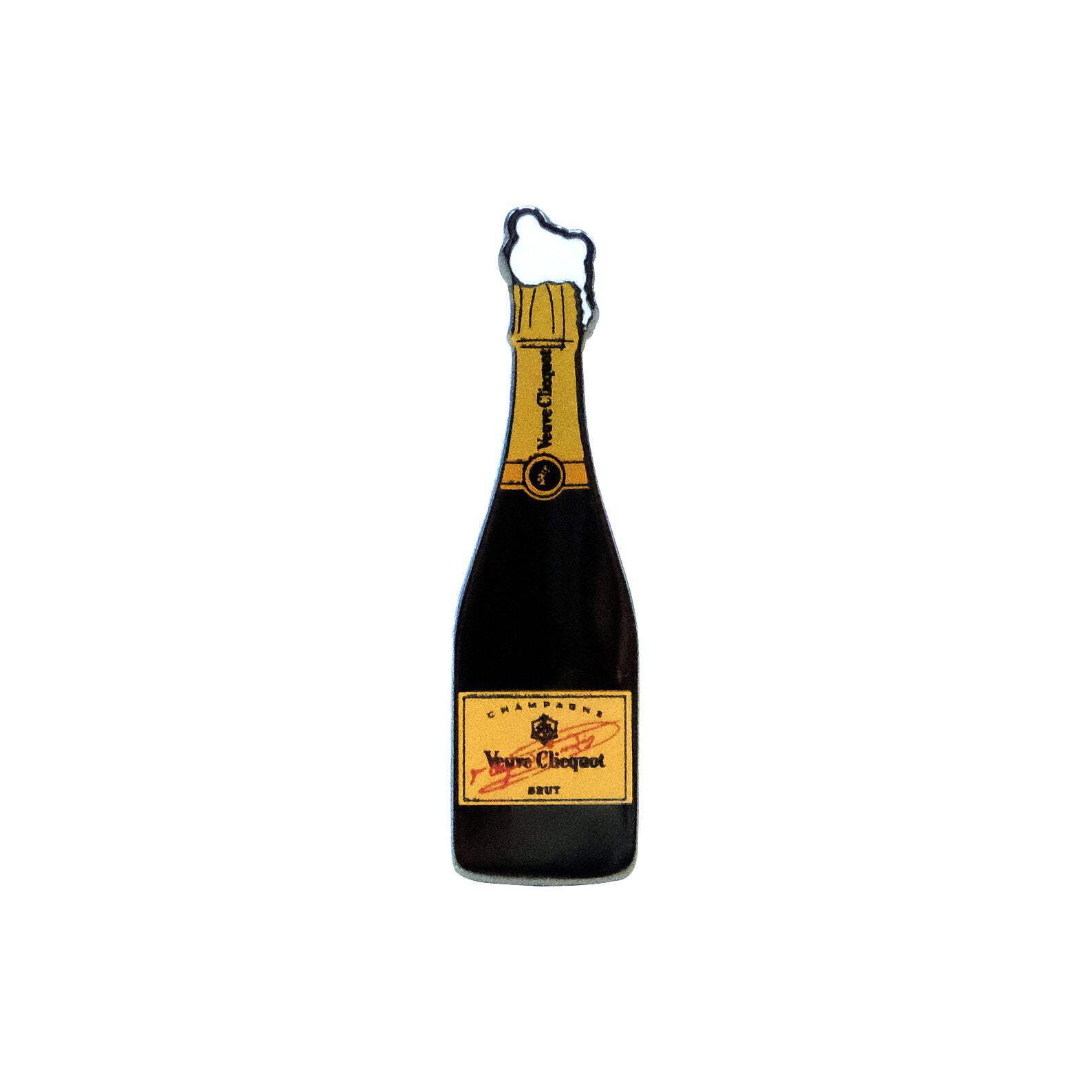 Clicquot Lapel Pin • Champagne Pin • Bubbly • Brunch • Mimosa • Alcohol • Liquor