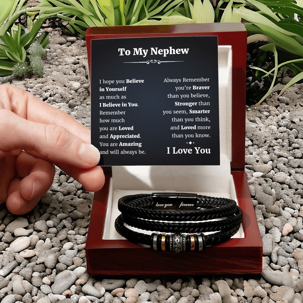 To My Nephew Bracelet Gift Christmas Gift Love You Forever