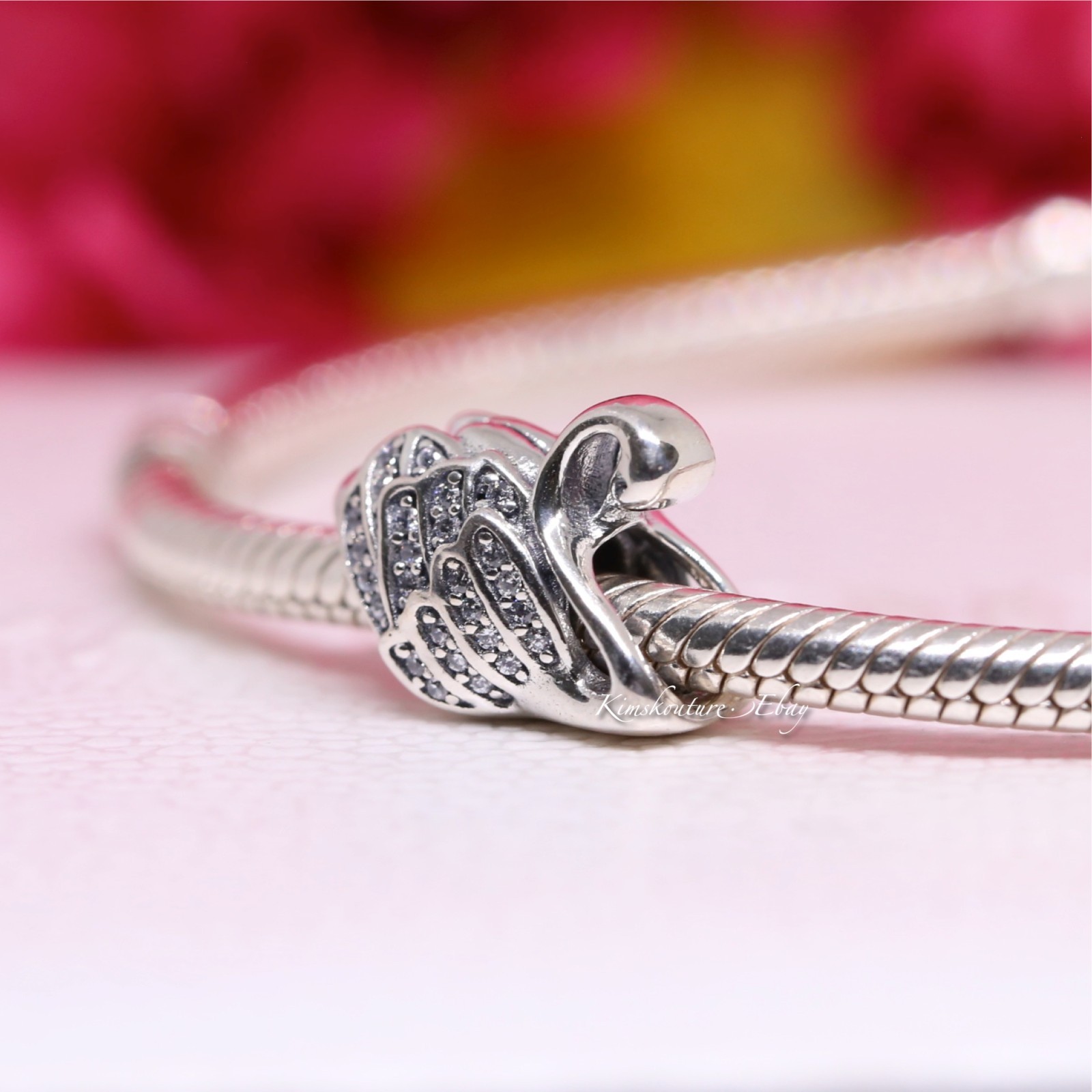 Authentic Pandora Majestic Swan Silver Charm 791732CZ **Retired**
