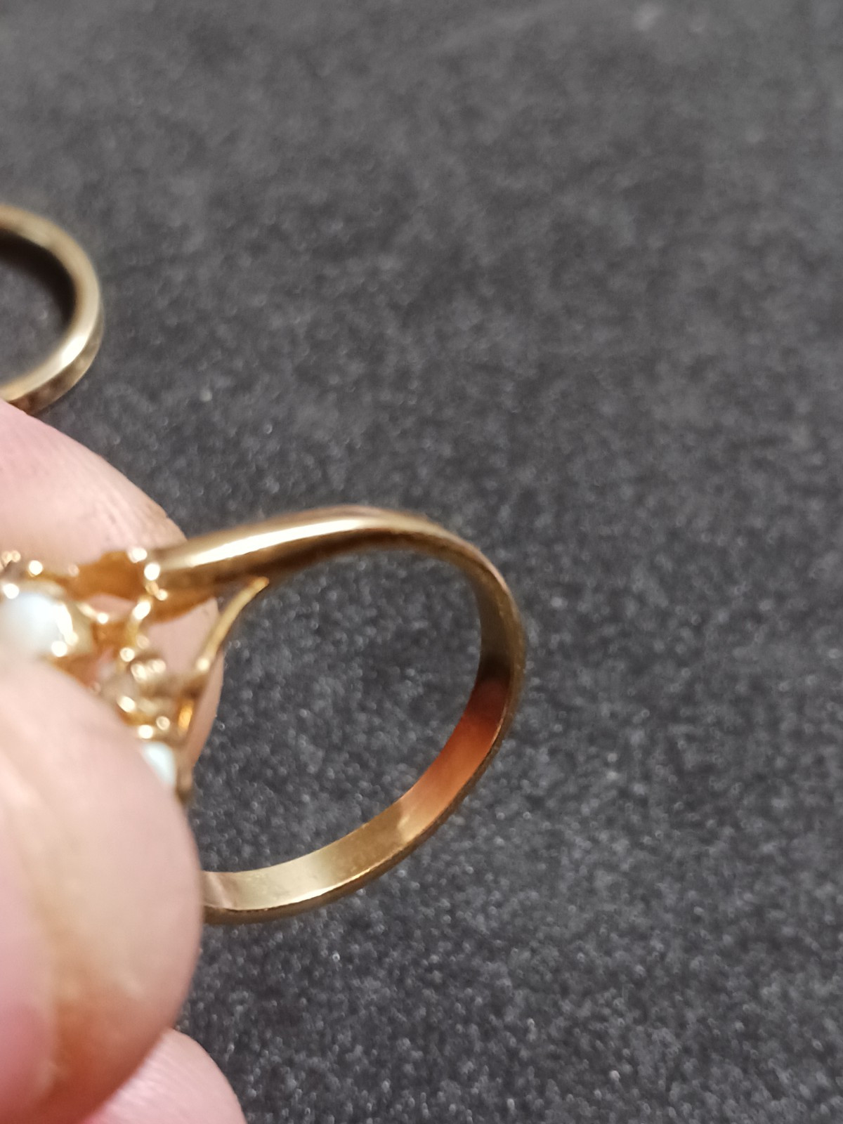 4 Beautiful Rings 3 with no markings 1 stamped M with a Trademark Nice