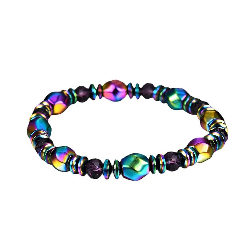 Colored Magnetic Energy Natural Stone Bracelet Men Health Care Therapy Slimming