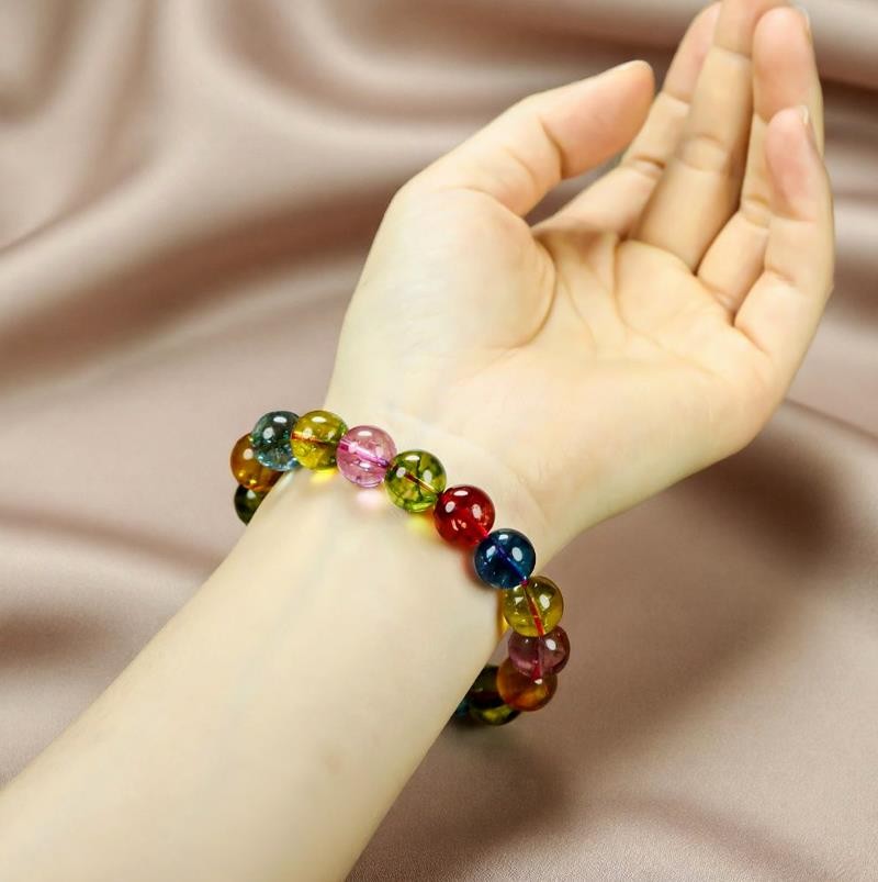 Lady Girl Women Multiple Crystal Beads Bracelet Jewelry Family Gift Box DD167