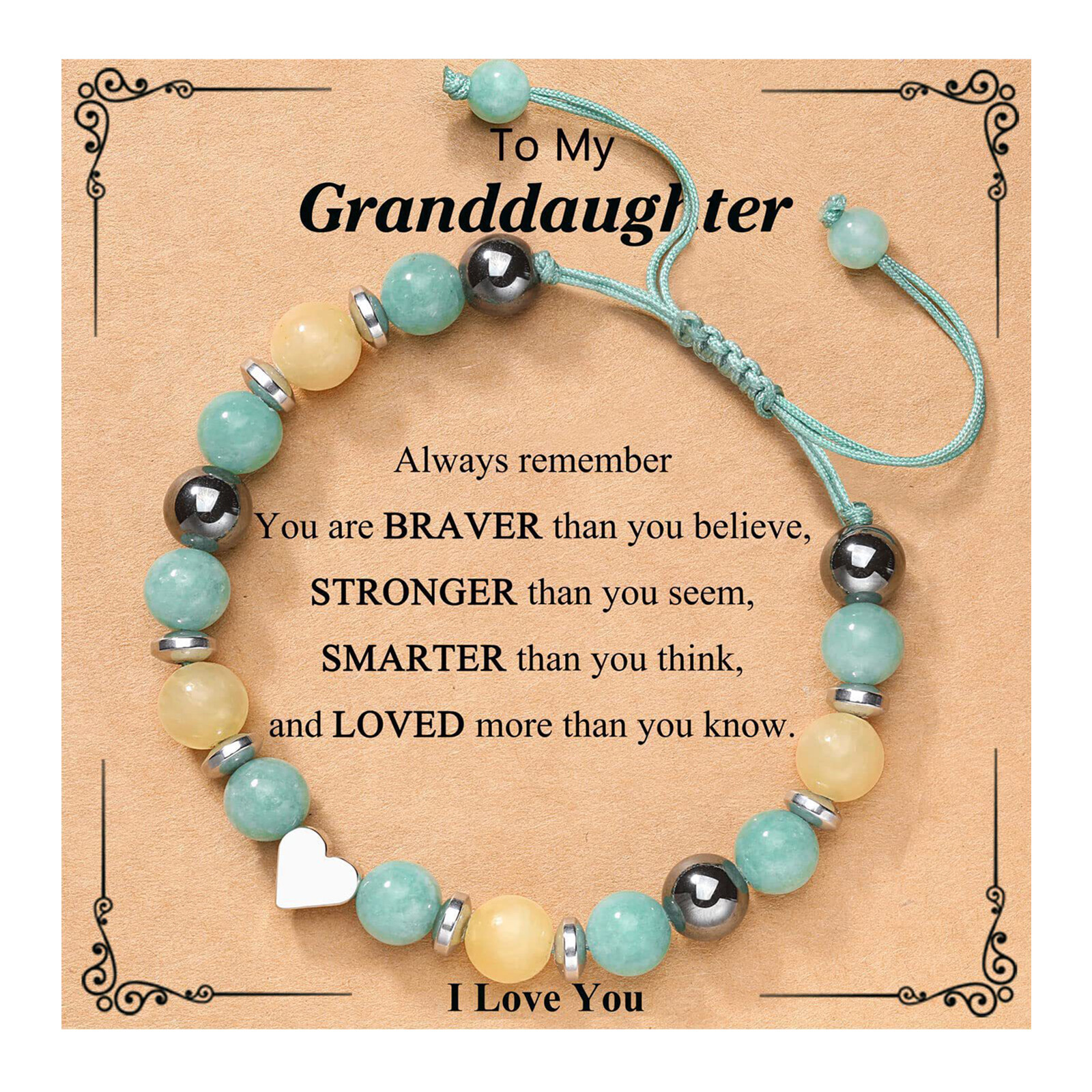 To My Daughter Granddaughter Bracelet Birthday Graduation Xmas Gifts for Girls