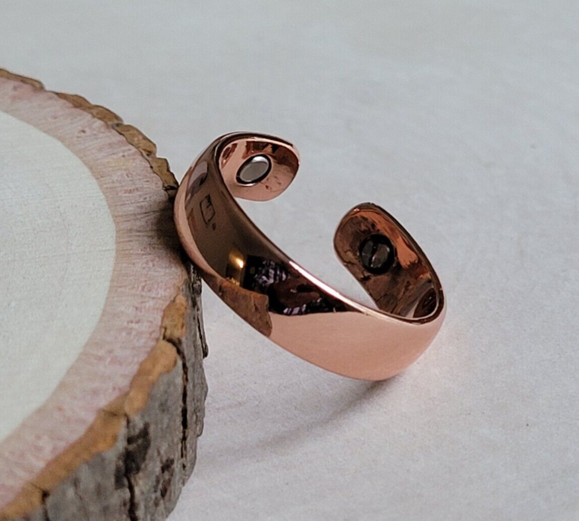 Pure Copper Magnetic Ring – Men Women Arthritis Adjustable Ring Dome