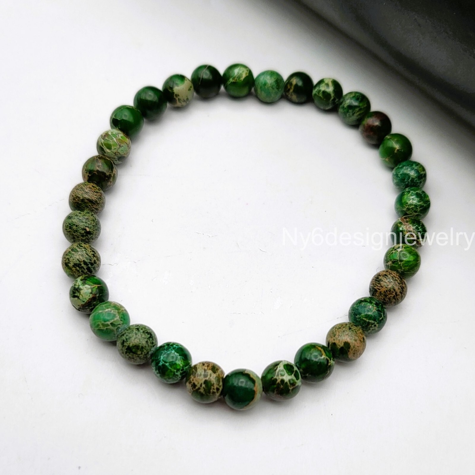 Green Sea Sediment Imperial Jasper Crystal Healing Bead 4mm 6mm 8mm 10mm 12mm