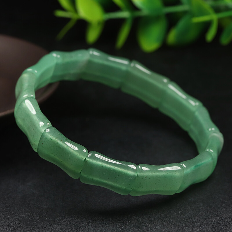 7.5″ Grade A 100% Natural Emerald Green Jade Bangle Bracelet Aventurine