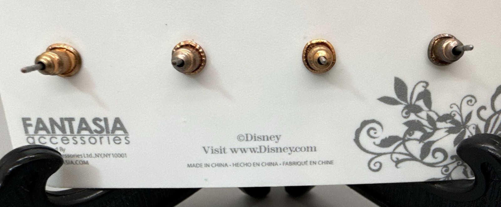 Disney Princess Theme 6 Pair Earrings Pierced Stud Set NEW Fantasia Accessories