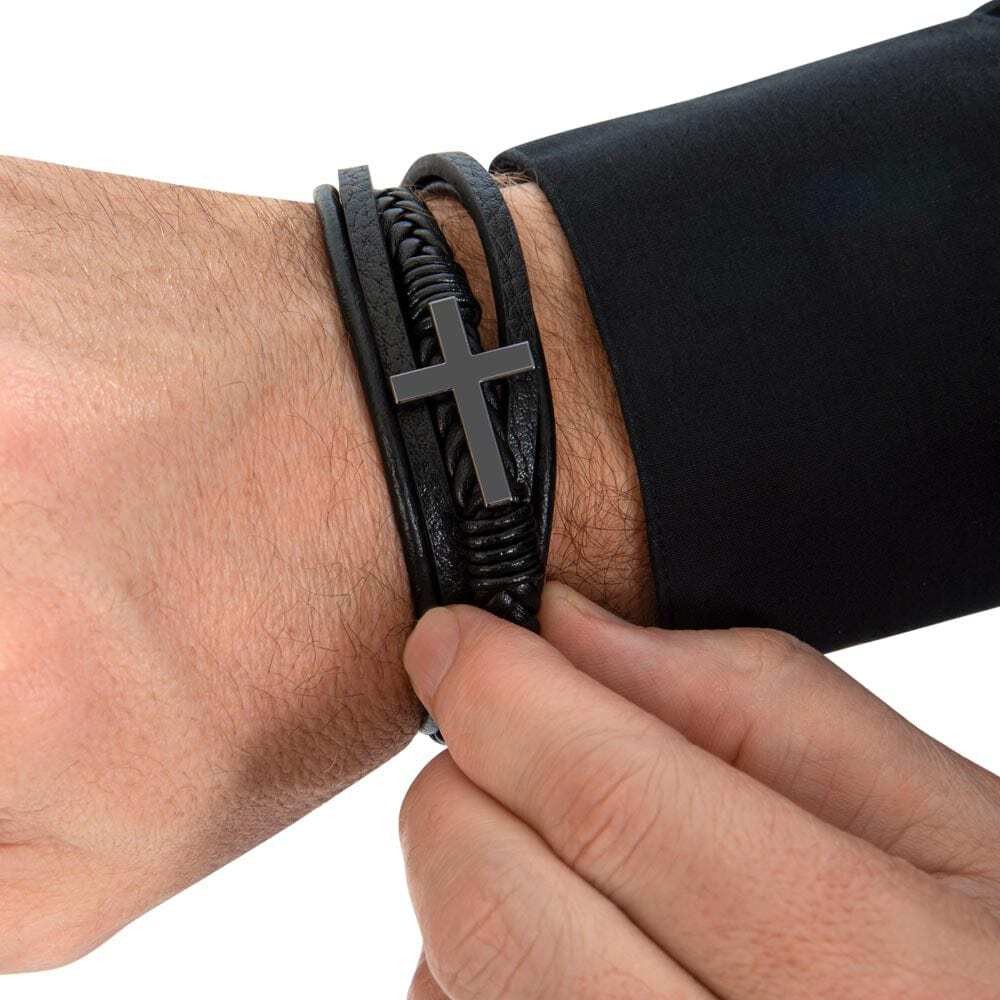 Bonus Dad Gift, Cross Bracelet: To the World, You Might Be Just A Stepdad…