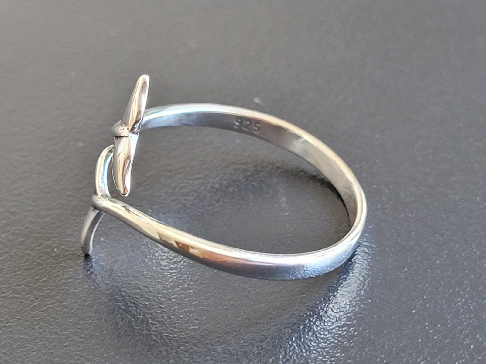 Sterling Silver Whale Tail Adjustable Ring – Silver Ocean Whale Tails Band Ring