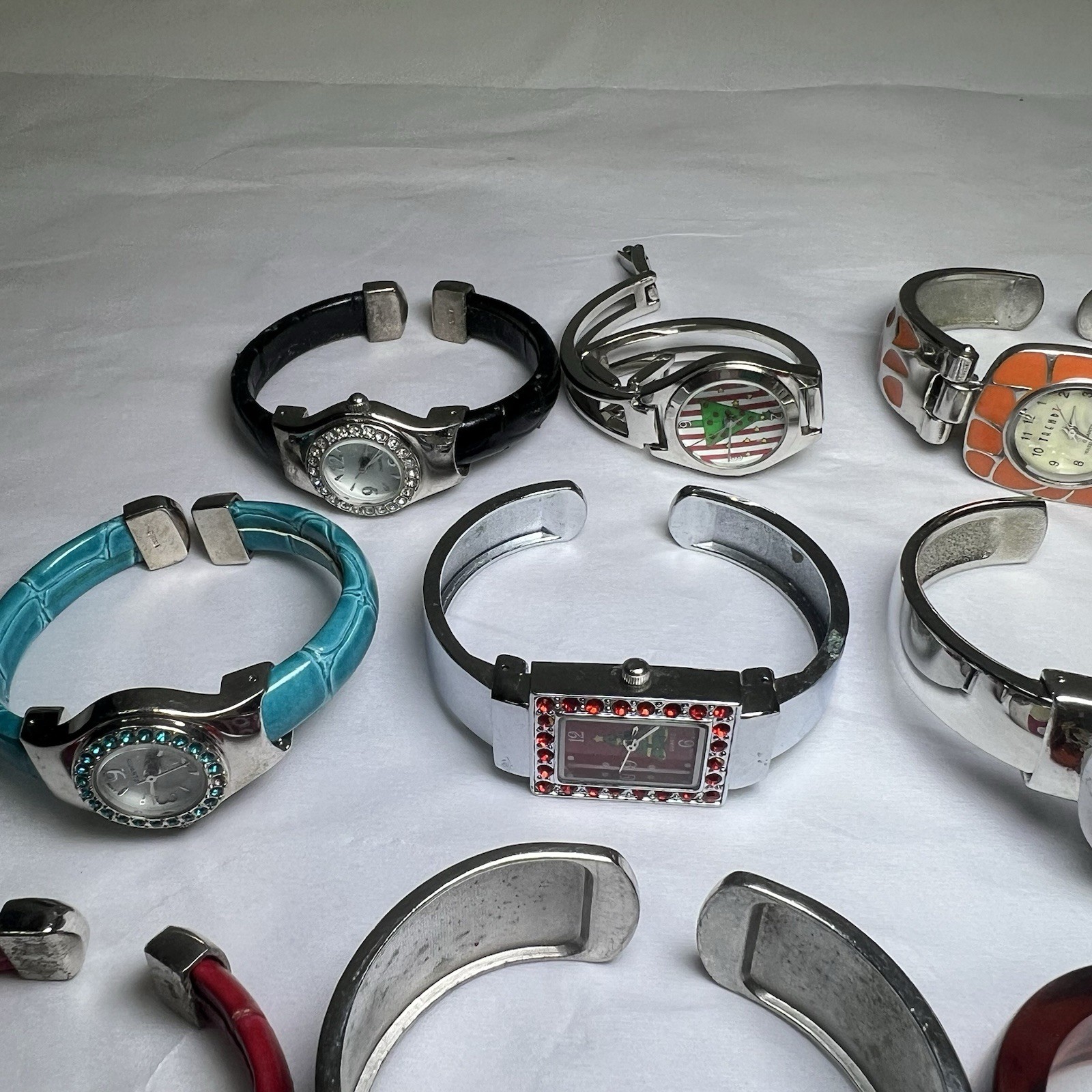 Watches Jewelry Lot Rhinestone Some Vintage Costume Mixed Materials Estate