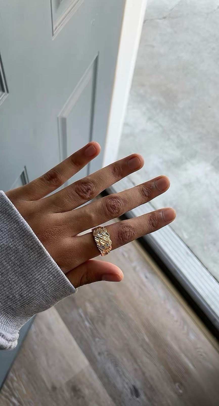 18K Gold Plated Nugget Ring Size 6