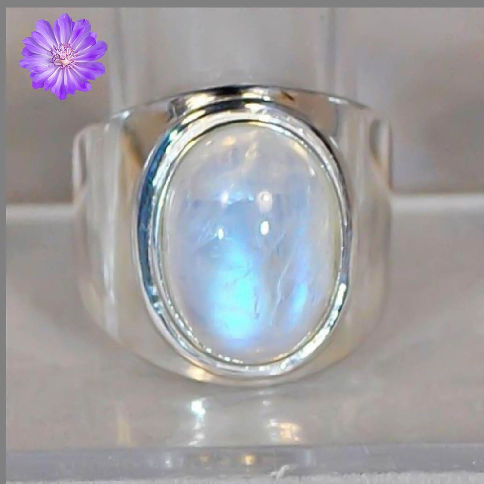 Moonstone Gemstone 925 Sterling Silver Ring Handmade Jewelry Gift For Valentine