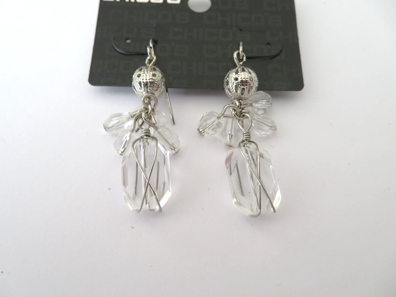 CHICOS “MEYERL” ACRYLIC CRYSTAL NECKLACE/EARRING SET