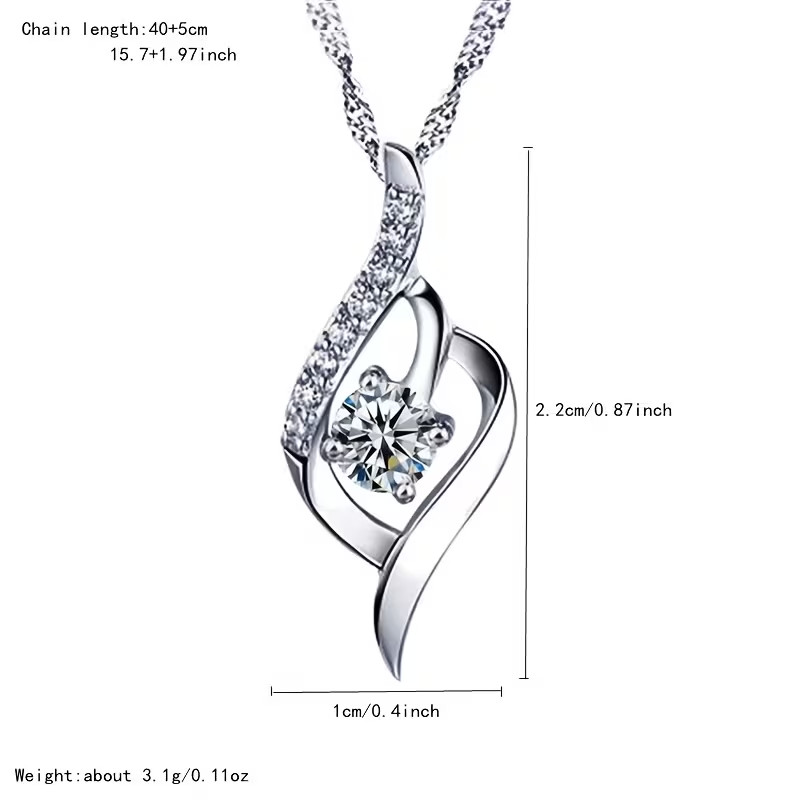 Fashionable Elegant Women’s Faux Gem Stone Pendant Necklace – Any Occasion