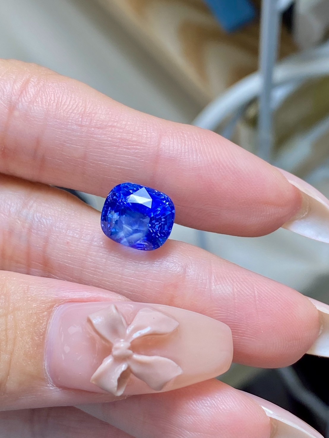 [jerseychou] Natural cornflower blue sapphire 6.15ct , Sri Lanka , GRS/LOTUS
