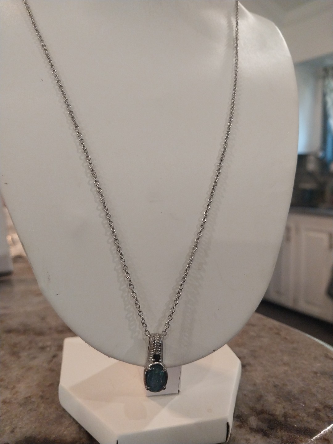 Boulder Opal Triplet Pendant Necklace (20 Inches) in Stainless Steel 1.00 ctw