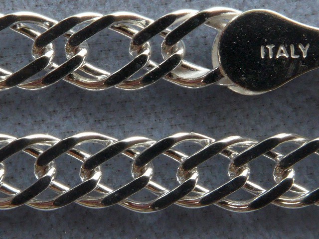 10″ ANKLE BRACELET ITALIAN STERLING SILVER ROMBO STYLE 4.5mm ITALY 925