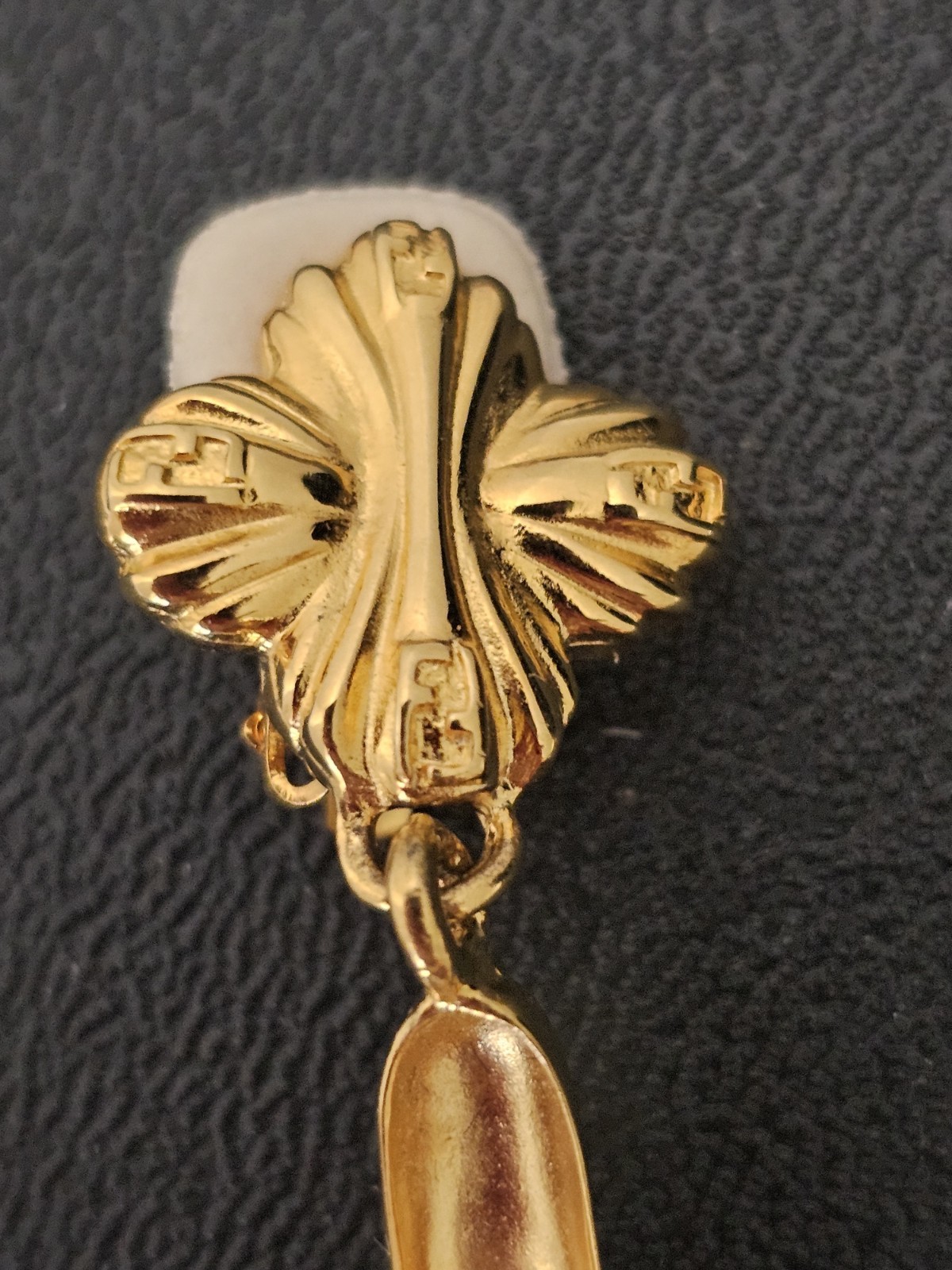 Vintage Fendi Gold Plated Shoe Earring Dangle Clip-on ONLY 1 EARRING