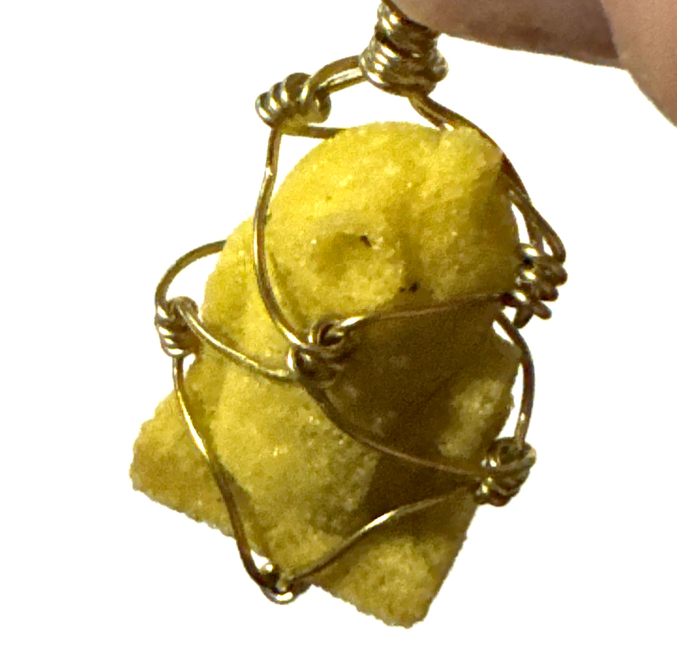 Yellow Star Wars R2D2 Necklace Jewelry Yellow 20″ Cord Genuine Stone Handmade