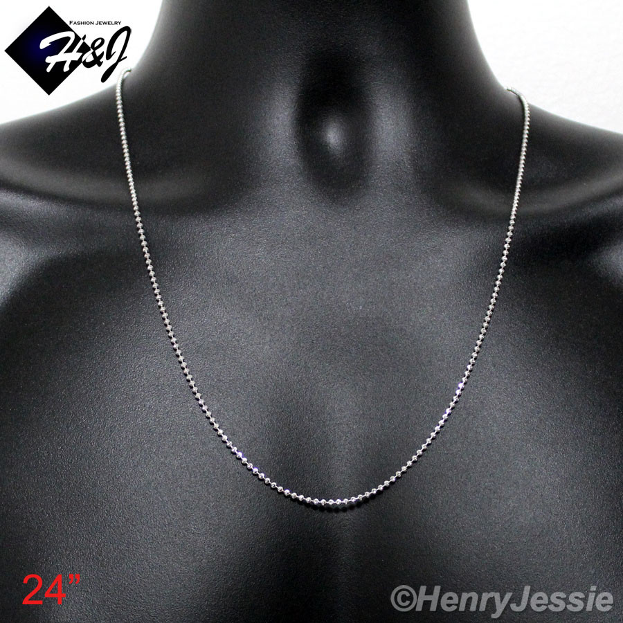 925 STERLING SILVER 24″X2MM MOON CUT BEAD CHAIN ICY CZ 3D HAMSA HAND PENDANT*178