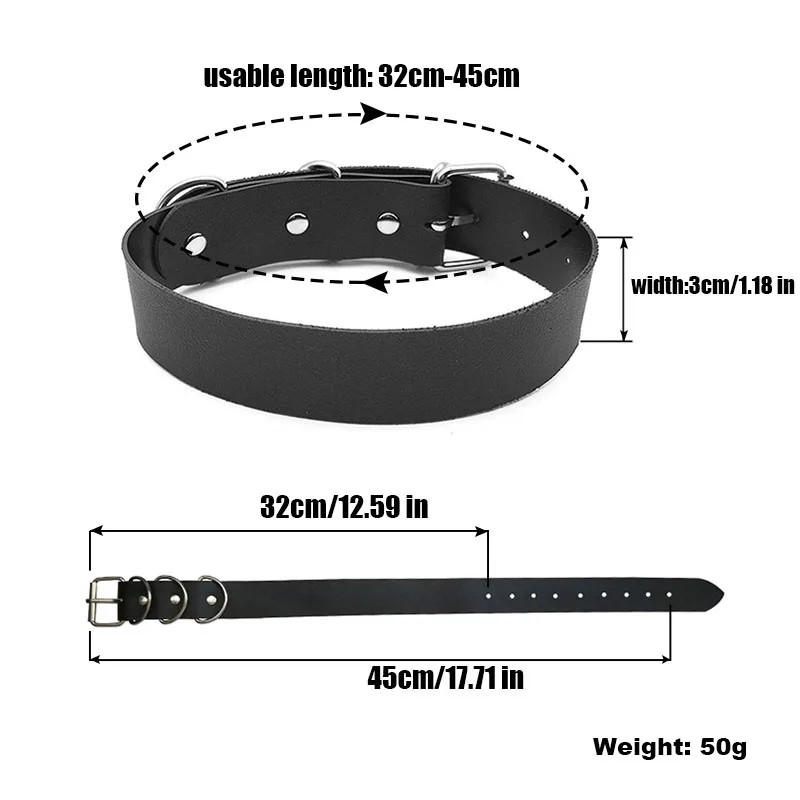 Leather Choker Collar Custom Letter Necklaces For Women Men YES DADDY HOTWIFE P7