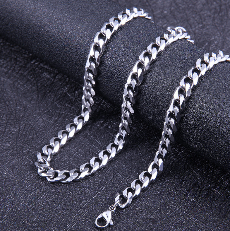 Men Women Stainless Steel 2.8/3.5/4.2/5mm Cuban Curb Chain Link Necklace 16-36″