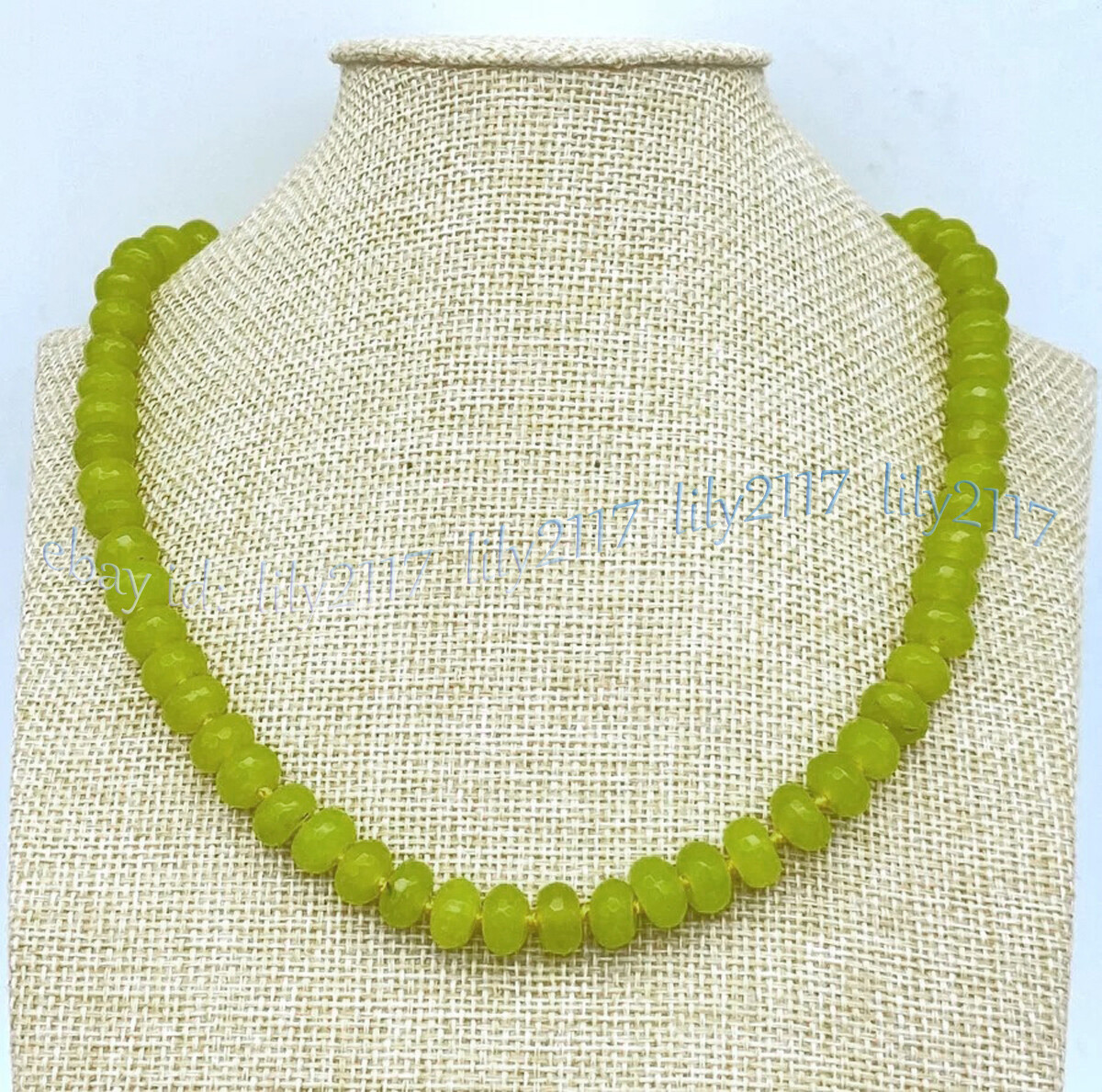 Faceted 5x8mm Natural Green Peridot Rondelle Gemstone Beads Necklaces 14-48”