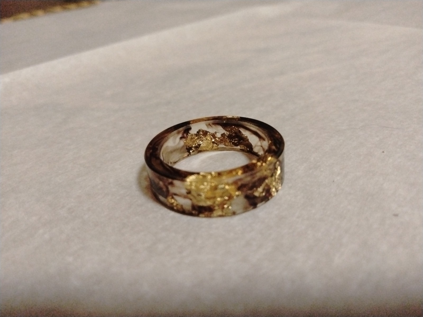 8mm Ocean Style Transparent Plastic Resin Wedding Band Cocktail Party Ring