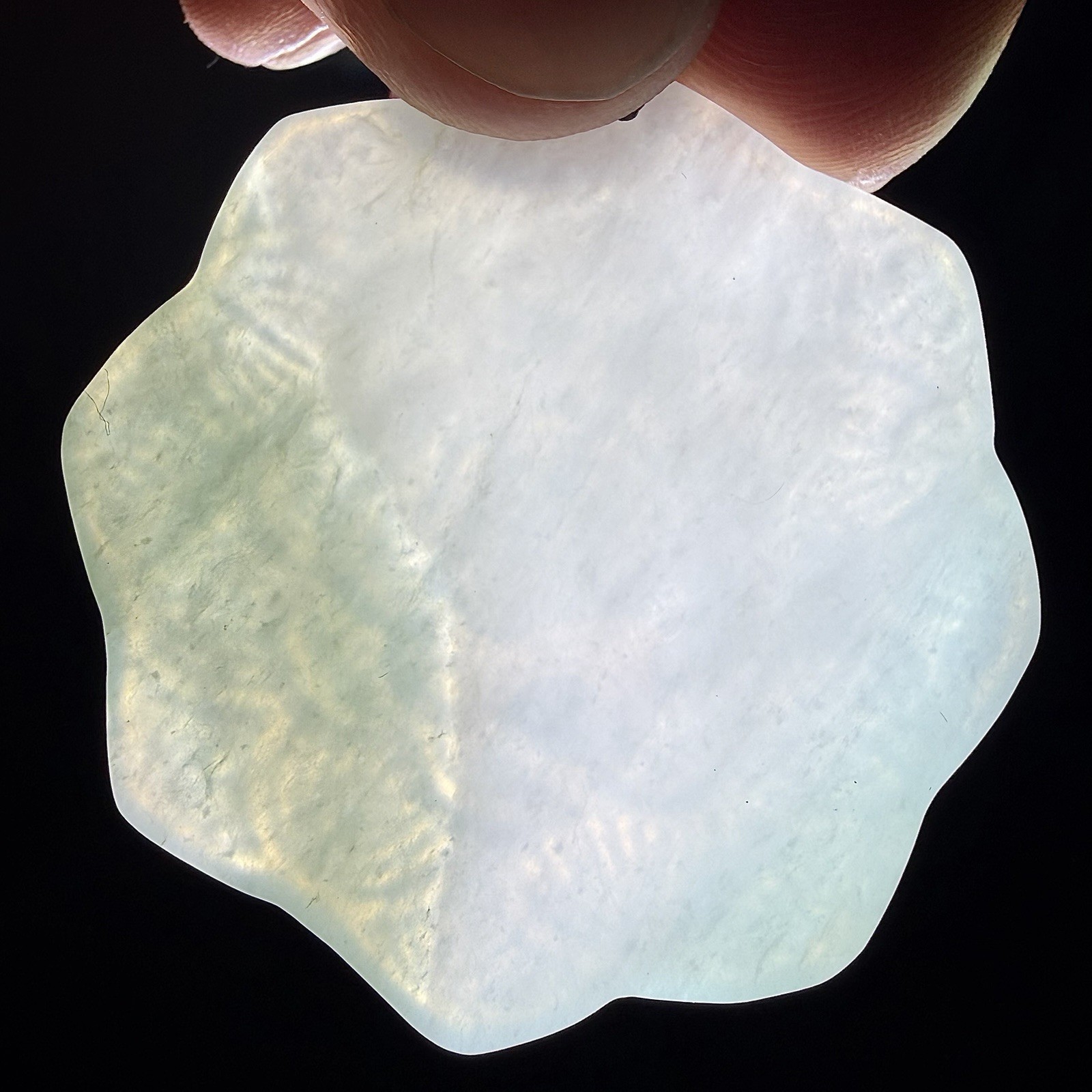 Certified Natural Type A Jadeite Lotus Flower Pendant Necklace Hand Carved White