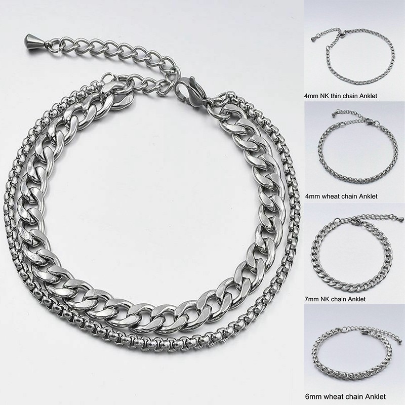Beach Jewelry Foot Leg Men Stainless Anklet Ankle Bracelet For Chain Steel Women
