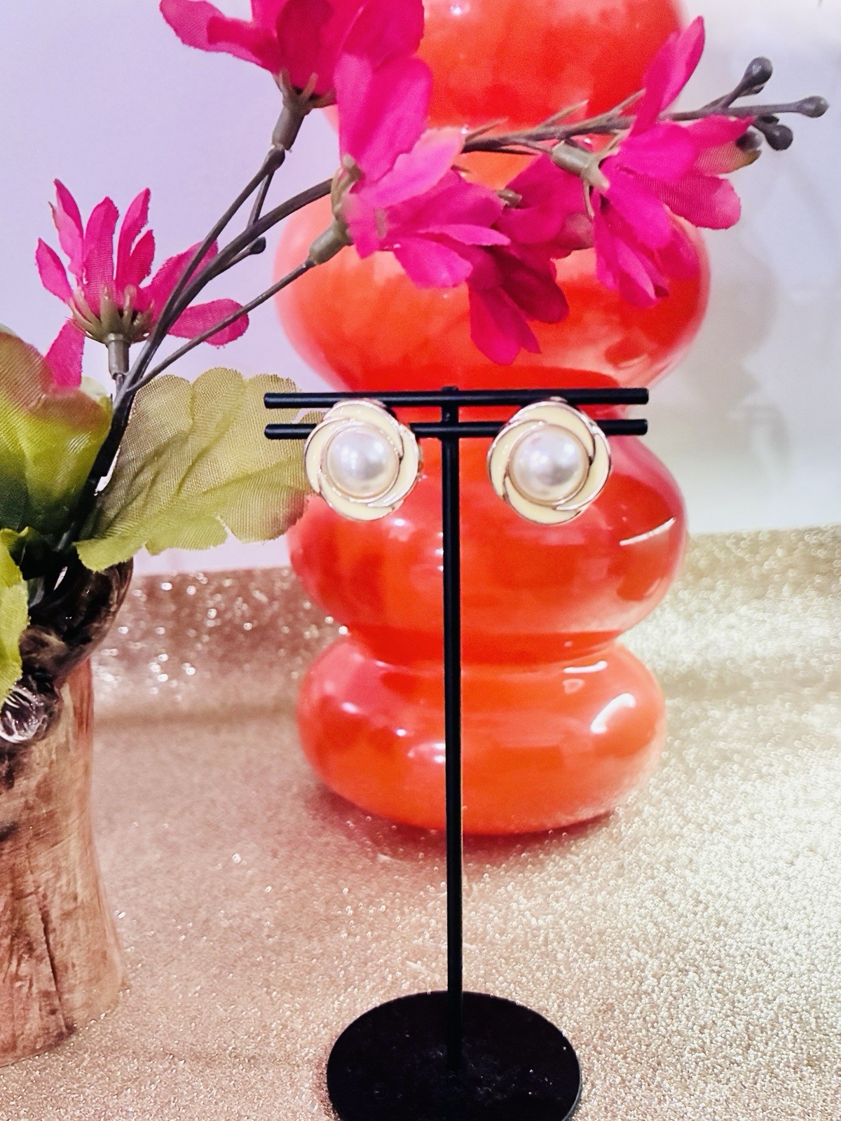 French Vintage Bottom Studs Earrings, High Quality,