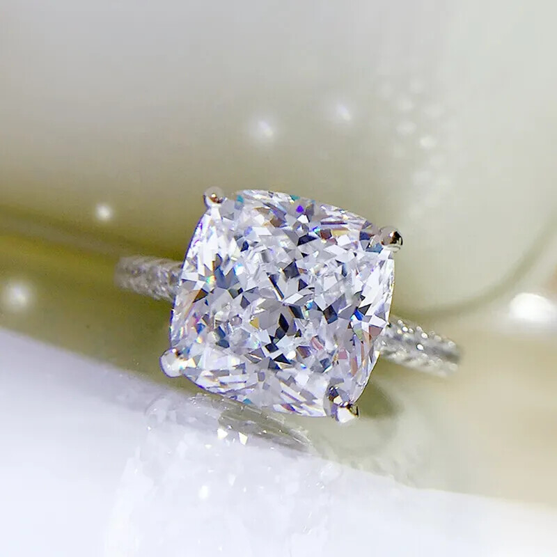 Sunshine 925 Silver Plated Ring Women Cubic Zircon Wedding Jewelry Gift Sz 6-10