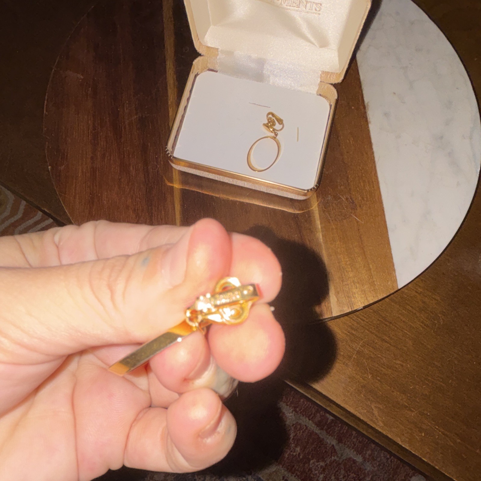 Gold Tone Clip-On trifari vintage Loops Fashion & Costumes