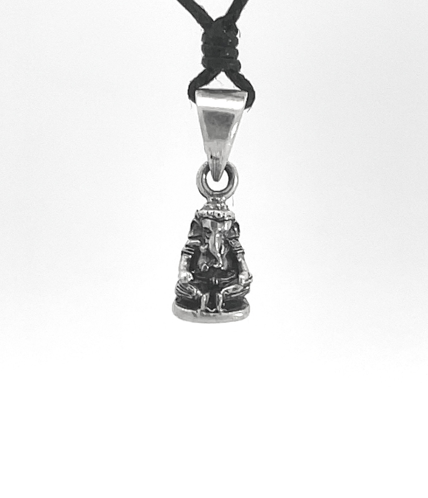 Ganesha 92.5 Sterling Silver Charm Necklace Pendant Jewelry