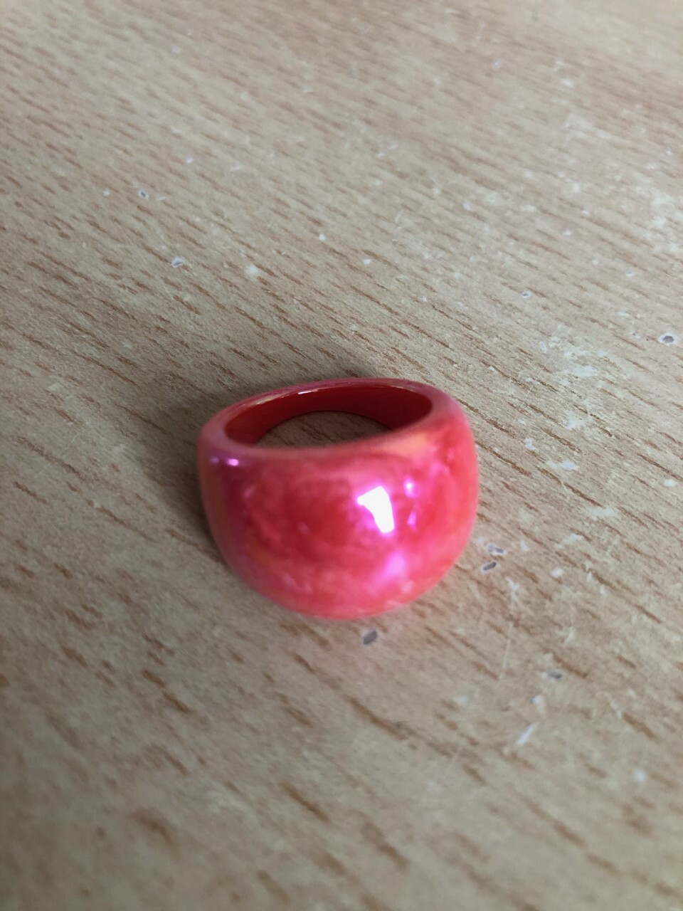Glossy Bright Coloured Dome Plastic Resin Acrylic Ring – Retro 80’s – NEW