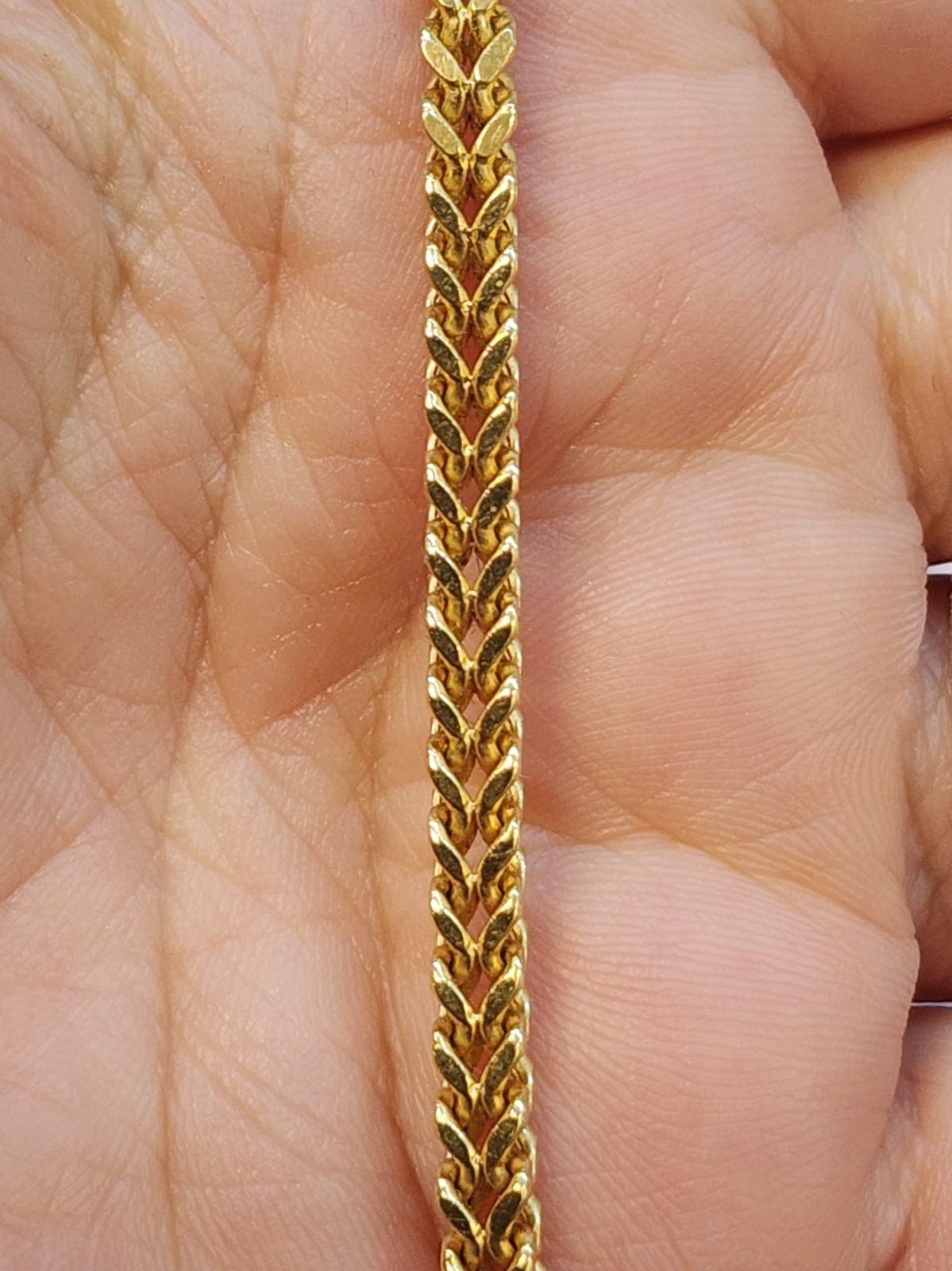 NICE 15.7g Weight 14K Yellow Gold Box Chain 20″ Necklace