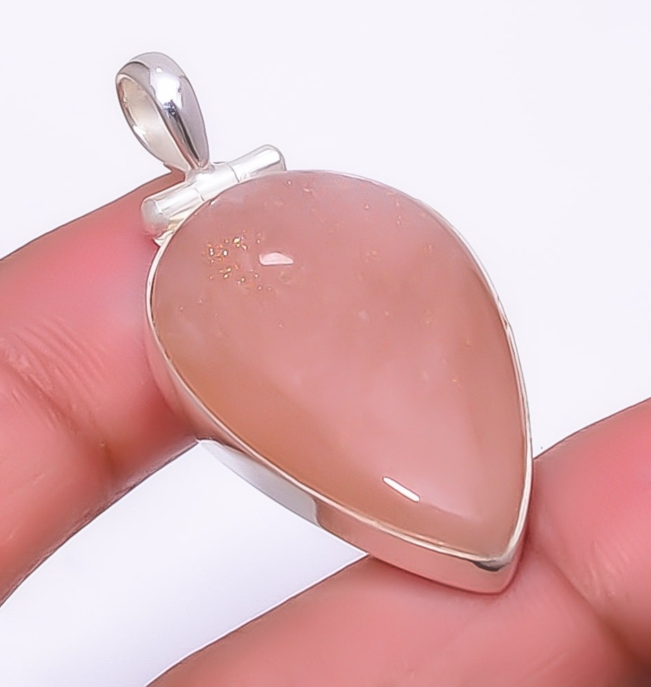 Moonstone – Sri Lanka 925 Sterling Silver Pendant 1.64″ P972915, Christmas Gift