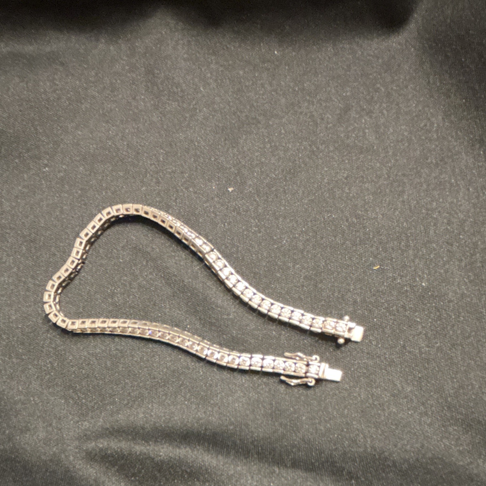Sterling silver 925 Silver Bracelet with Box Clasp Closure, Chain Link Design