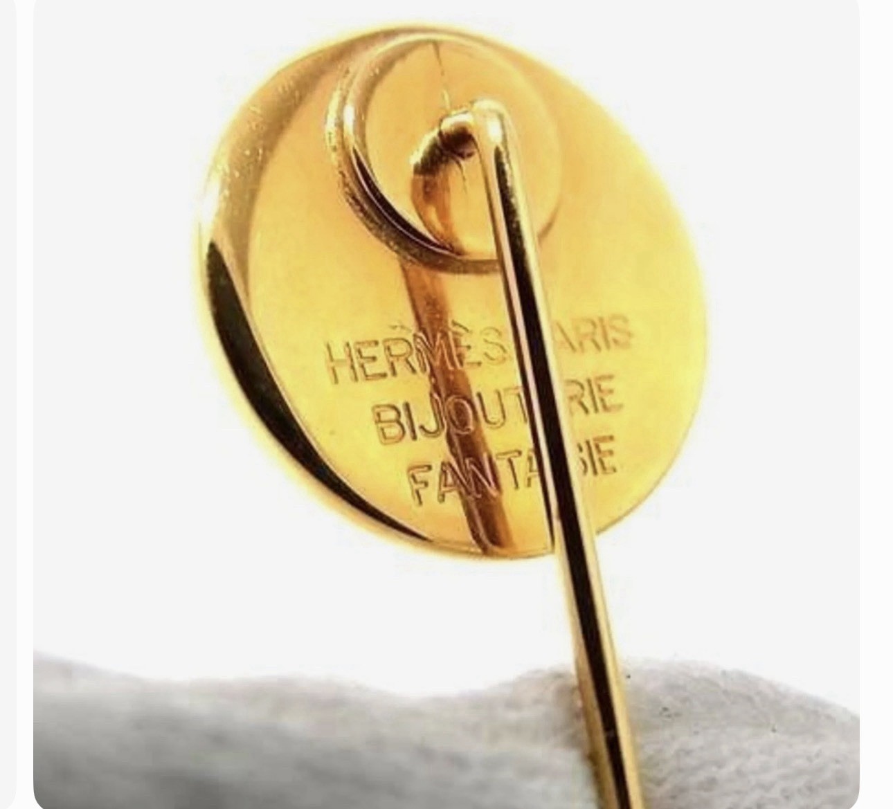 Hermes Gold Brooch