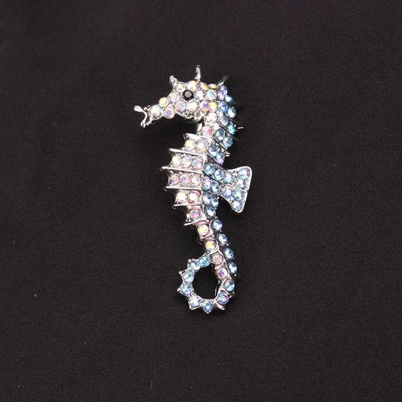 Women Men Unisex Seahorse Lover Brooch Fashion Sea Animal Pins Badge Jewelry