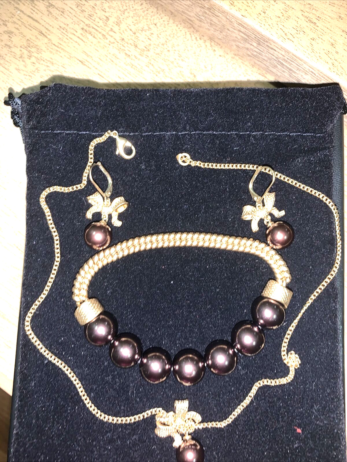 Macy’s 3 Pieces New/Other Set: Earrings, Bracelet And Necklace. Beautiful Design
