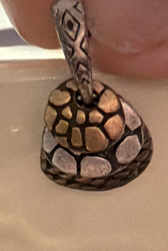 Chico’s Two-Tone Gold/Silver Teardrop Dangle Earrings, Butterfly, Signed