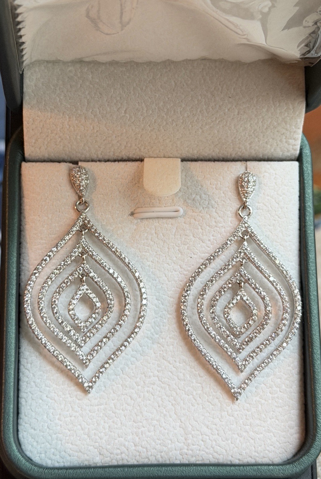Tiara Dazzling CZ and Silver Orbital Earrings-Flash With Movement