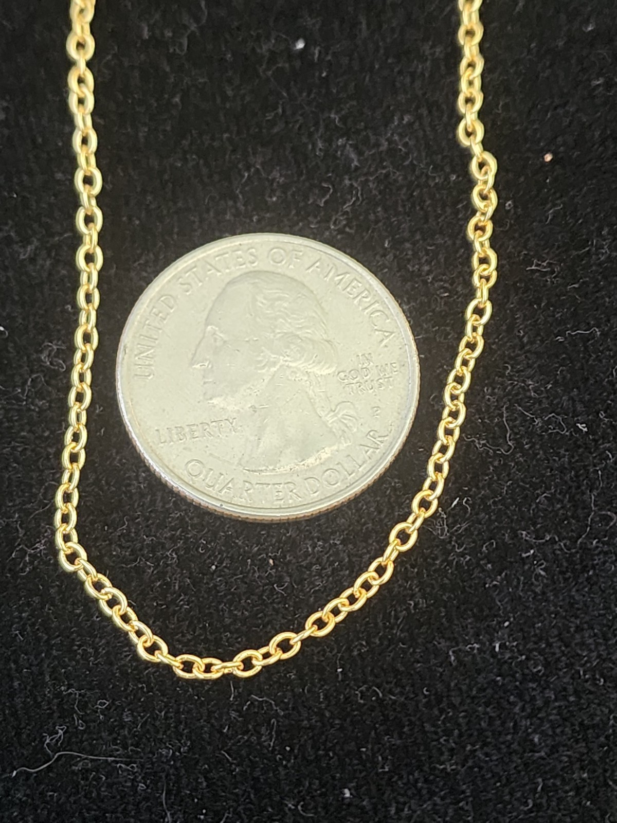 Lot Of 6 18K Gold Filled Necklace Chains Simple Dainty 16″ Around